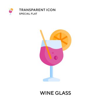 Şarap kadehi vektör simgesi. Düz çizim. EPS 10 vektörü.