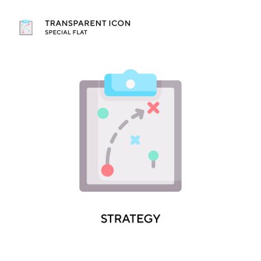 Strateji vektör simgesi. Düz çizim. EPS 10 vektörü.