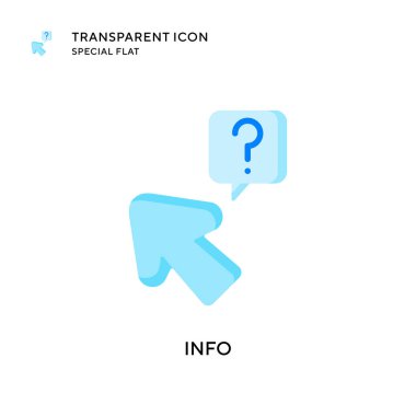 Bilgi vektör simgesi. Düz çizim. EPS 10 vektörü.