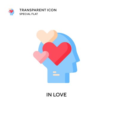 Aşk vektör ikonu. Düz çizim. EPS 10 vektörü.