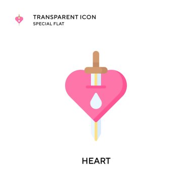 Kalp vektör simgesi. Düz çizim. EPS 10 vektörü.