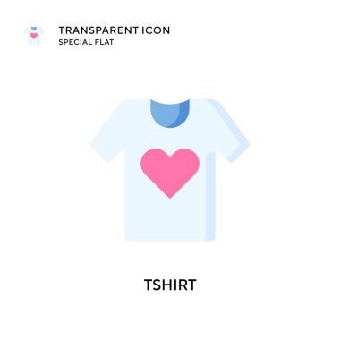 Tshirt vektör simgesi. Düz çizim. EPS 10 vektörü.