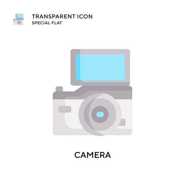 カメラのベクトルアイコン フラットスタイルのイラスト Eps 10ベクトル — ストックベクタ