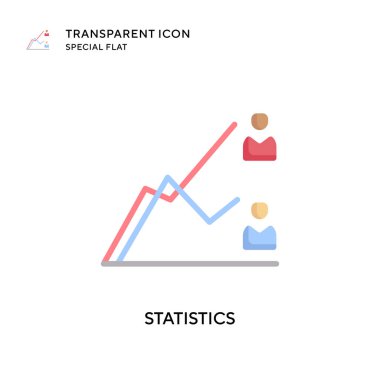 İstatistik vektör simgesi. Düz çizim. EPS 10 vektörü.