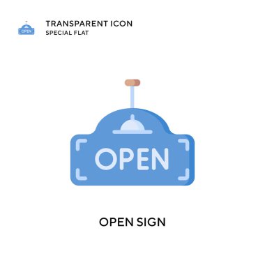 İşaret vektör simgesini aç. Düz çizim. EPS 10 vektörü.