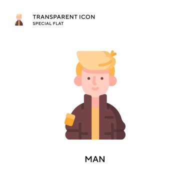 İnsan vektör simgesi. Düz çizim. EPS 10 vektörü.