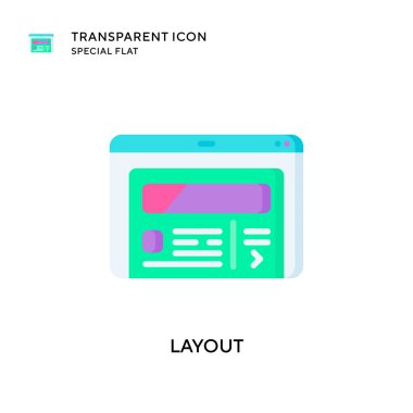 Düzen vektör simgesi. Düz çizim. EPS 10 vektörü.