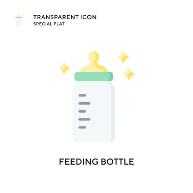 Şişe vektör ikonu besleniyor. Düz çizim. EPS 10 vektörü.