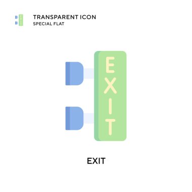 Çıkış vektör simgesi. Düz çizim. EPS 10 vektörü.