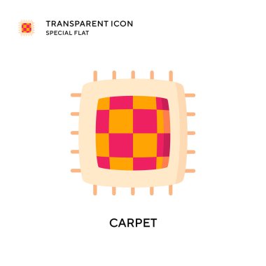 Halı vektör simgesi. Düz çizim. EPS 10 vektörü.