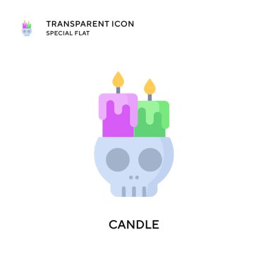 Mum vektör simgesi. Düz çizim. EPS 10 vektörü.