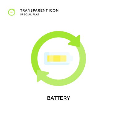 Batarya vektör simgesi. Düz çizim. EPS 10 vektörü.