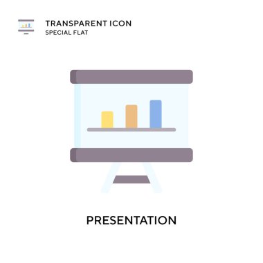 Sunum vektör simgesi. Düz çizim. EPS 10 vektörü.