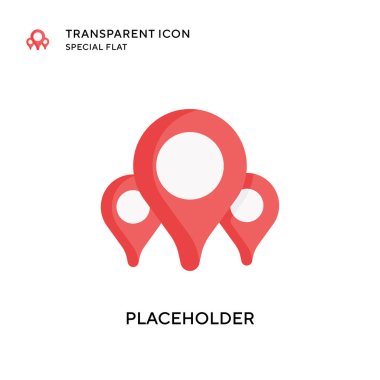 Yer tutucu vektör simgesi. Düz çizim. EPS 10 vektörü.