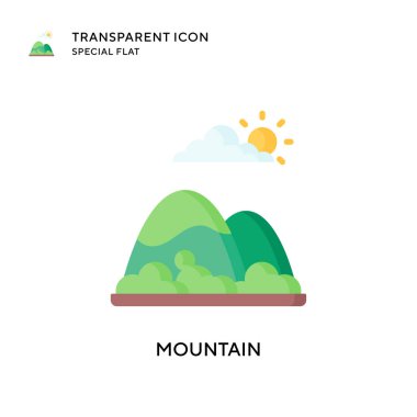 Dağ vektör simgesi. Düz çizim. EPS 10 vektörü.