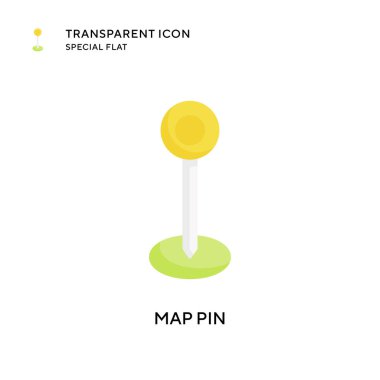 Harita iğne vektör simgesi. Düz çizim. EPS 10 vektörü.