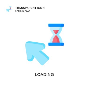 Vektör simgesi yükleniyor. Düz çizim. EPS 10 vektörü.