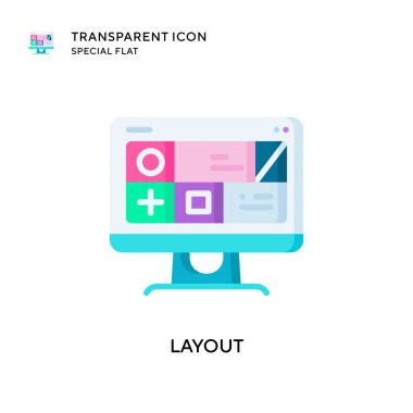 Düzen vektör simgesi. Düz çizim. EPS 10 vektörü.