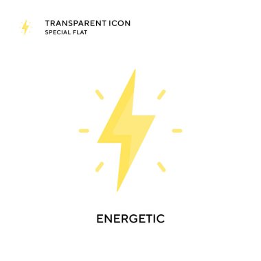 Enerji vektör simgesi. Düz çizim. EPS 10 vektörü.