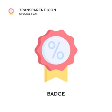 Rozet vektör simgesi. Düz çizim. EPS 10 vektörü.