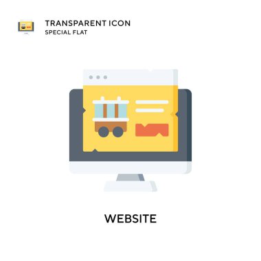 Web sitesi vektör simgesi. Düz çizim. EPS 10 vektörü.