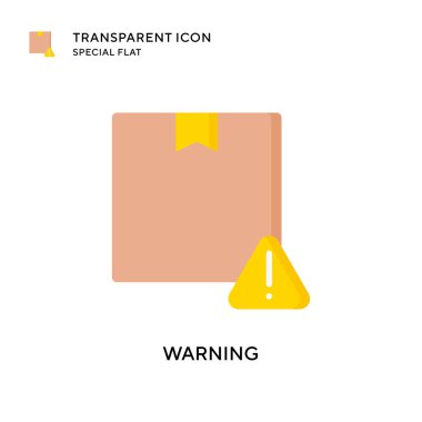 Uyarı vektör simgesi. Düz çizim. EPS 10 vektörü.