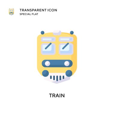 Tren vektör simgesi. Düz çizim. EPS 10 vektörü.