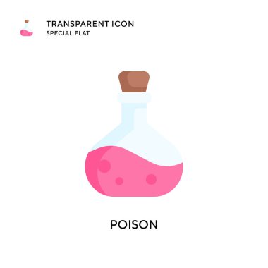 Zehirli vektör ikonu. Düz çizim. EPS 10 vektörü.