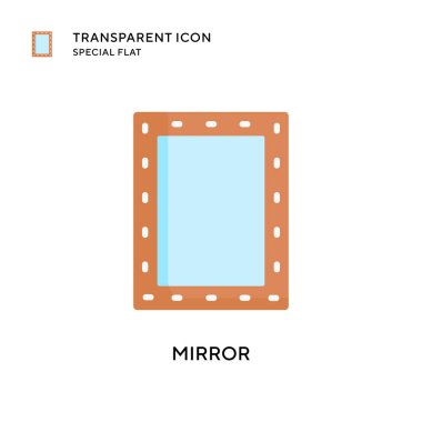 Ayna vektör simgesi. Düz çizim. EPS 10 vektörü.