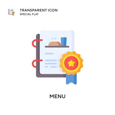 Menü vektör simgesi. Düz çizim. EPS 10 vektörü.