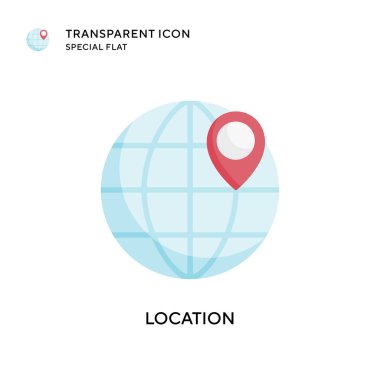 Konum vektör simgesi. Düz çizim. EPS 10 vektörü.