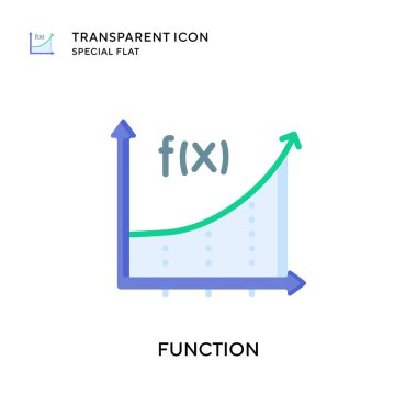 Fonksiyon vektör simgesi. Düz çizim. EPS 10 vektörü.