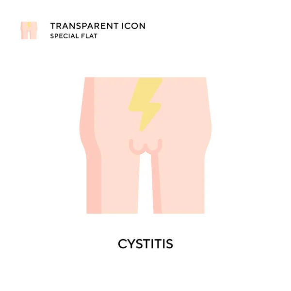 Cystitis矢量图标 平面风格的插图 Eps 10病媒 — 图库矢量图片