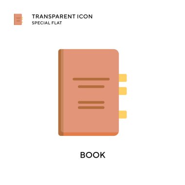 Kitap vektör simgesi. Düz çizim. EPS 10 vektörü.