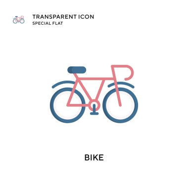 Bisiklet vektör simgesi. Düz çizim. EPS 10 vektörü.