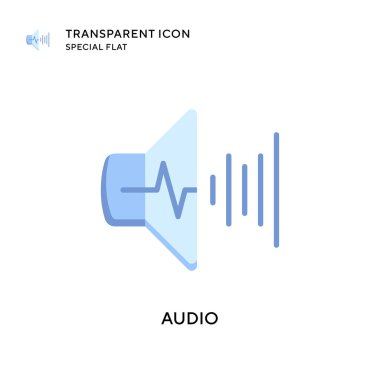 Ses vektör simgesi. Düz çizim. EPS 10 vektörü.
