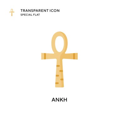Ankh vektör simgesi. Düz çizim. EPS 10 vektörü.