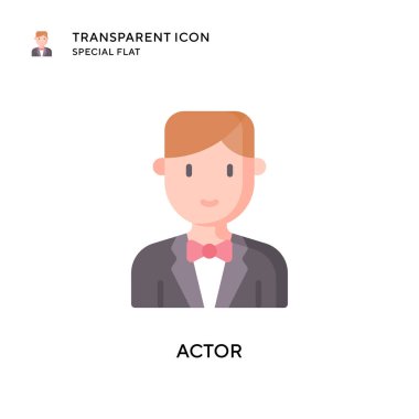 Aktör vektör simgesi. Düz çizim. EPS 10 vektörü.