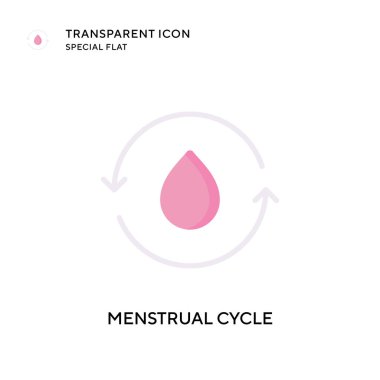 Menstrual cycle vector icon. Flat style illustration. EPS 10 vector. clipart