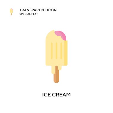 Dondurma vektör simgesi. Düz çizim. EPS 10 vektörü.