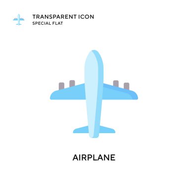 Uçak vektör simgesi. Düz çizim. EPS 10 vektörü.