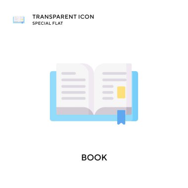 Kitap vektör simgesi. Düz çizim. EPS 10 vektörü.