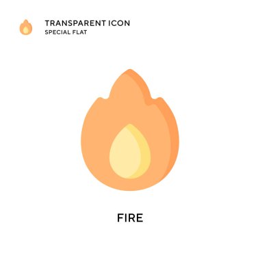 Vektör simgesini ateşle. Düz çizim. EPS 10 vektörü.