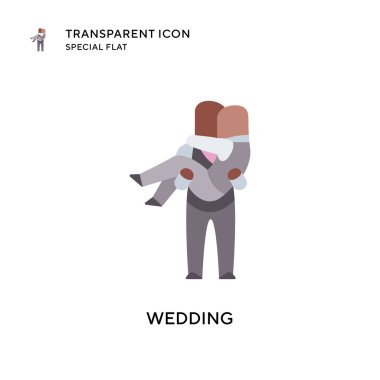 Düğün ikonu. Düz çizim. EPS 10 vektörü.