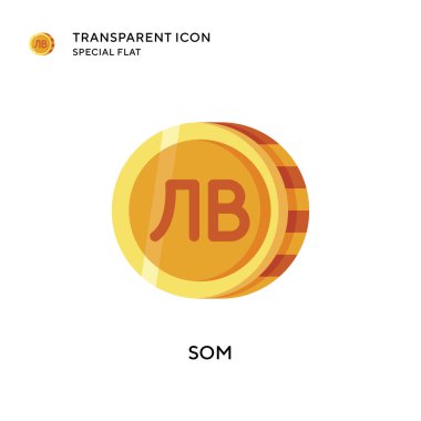 Som vektör simgesi. Düz çizim. EPS 10 vektörü.