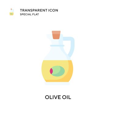 Zeytinyağı ikonu. Düz çizim. EPS 10 vektörü.