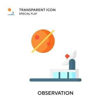Gözlem vektör simgesi. Düz çizim. EPS 10 vektörü.