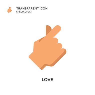 Aşk vektör simgesi. Düz çizim. EPS 10 vektörü.