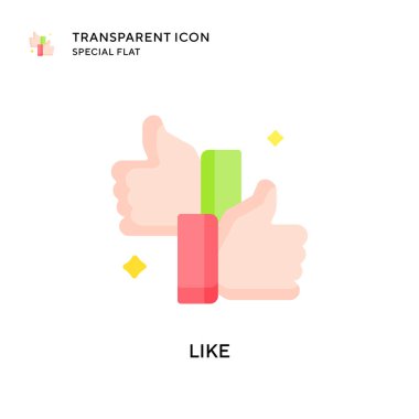 Vektör simgesi gibi. Düz çizim. EPS 10 vektörü.