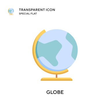 Dünya vektör simgesi. Düz çizim. EPS 10 vektörü.